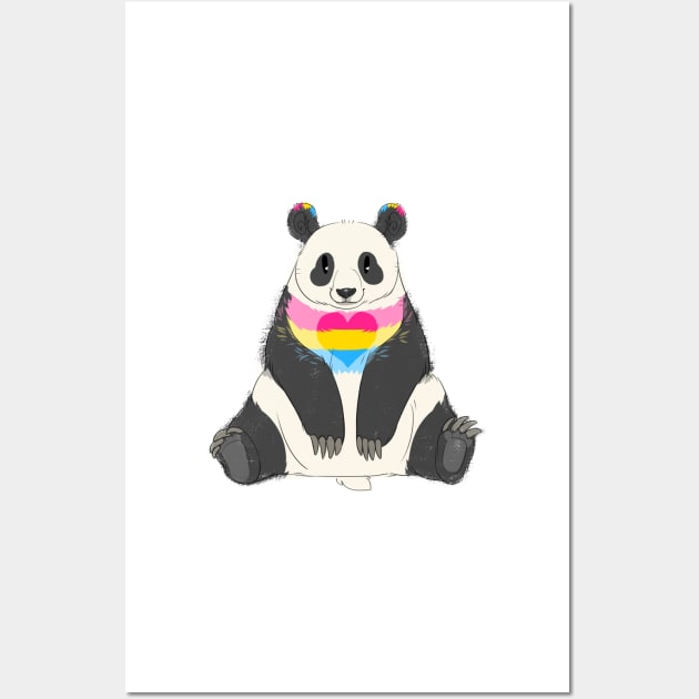 Panromantic Panda! Wall Art by pigdragon